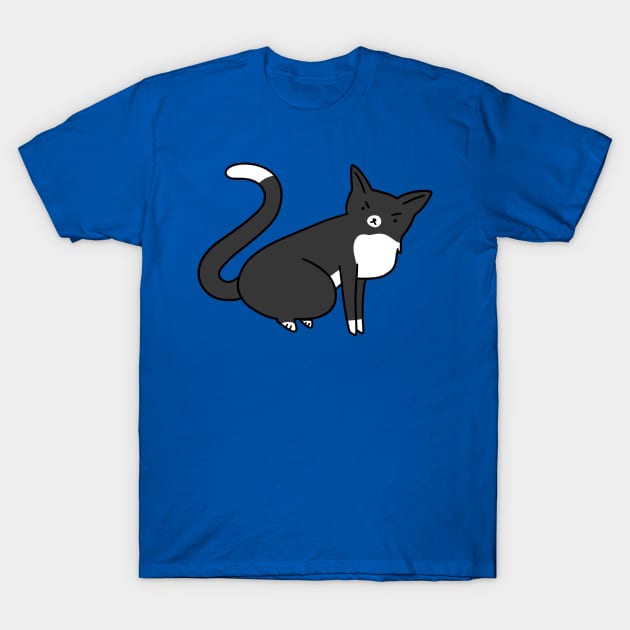 Angry Tuxedo Kitty T-Shirt by saradaboru